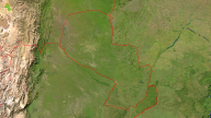 Paraguay Satellit + Grenzen 1600x900